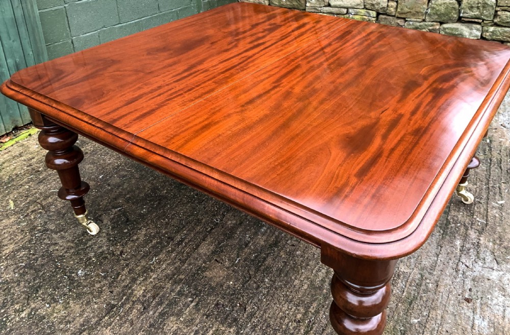 Very Large Victorian Mahogany Extending Dining Table View VIII