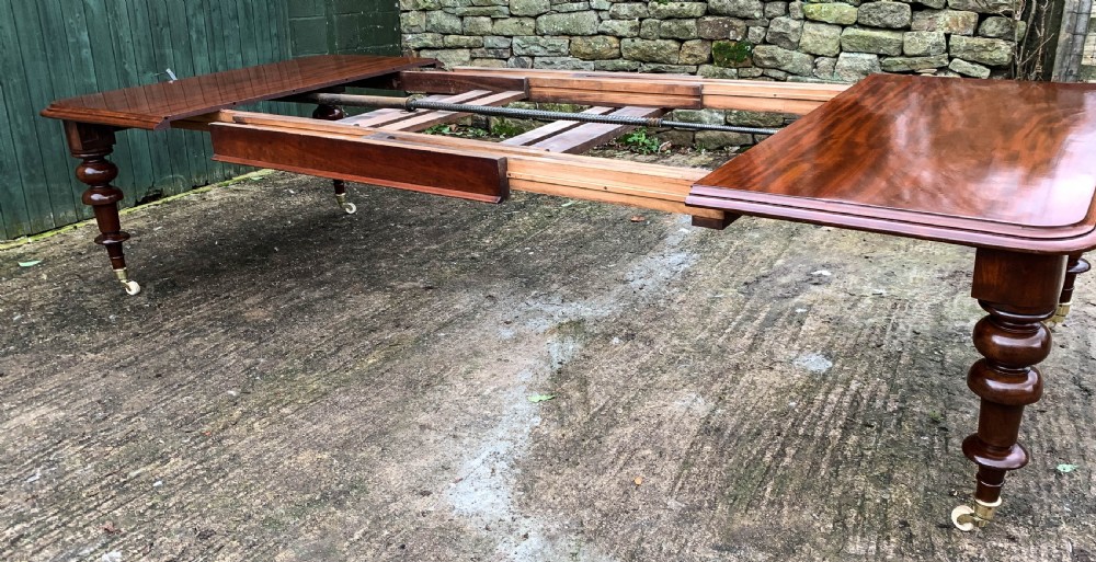 Very Large Victorian Mahogany Extending Dining Table View XIV