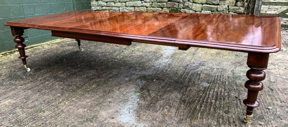 Very Large Victorian Mahogany Extending Dining Table View XVII