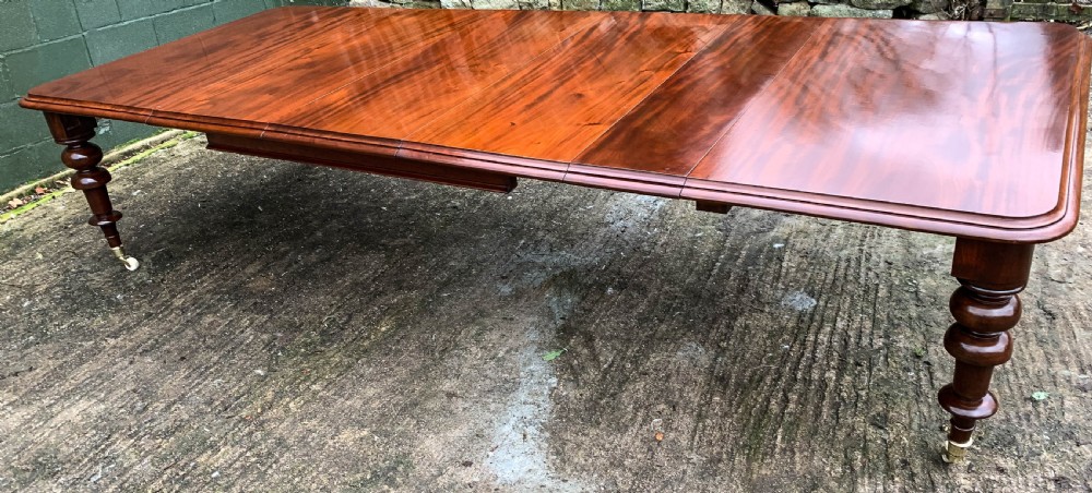 Very Large Victorian Mahogany Extending Dining Table View XVIII
