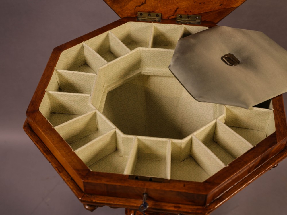 A Very Good Victorian Hexagonal Sewing Stand View V