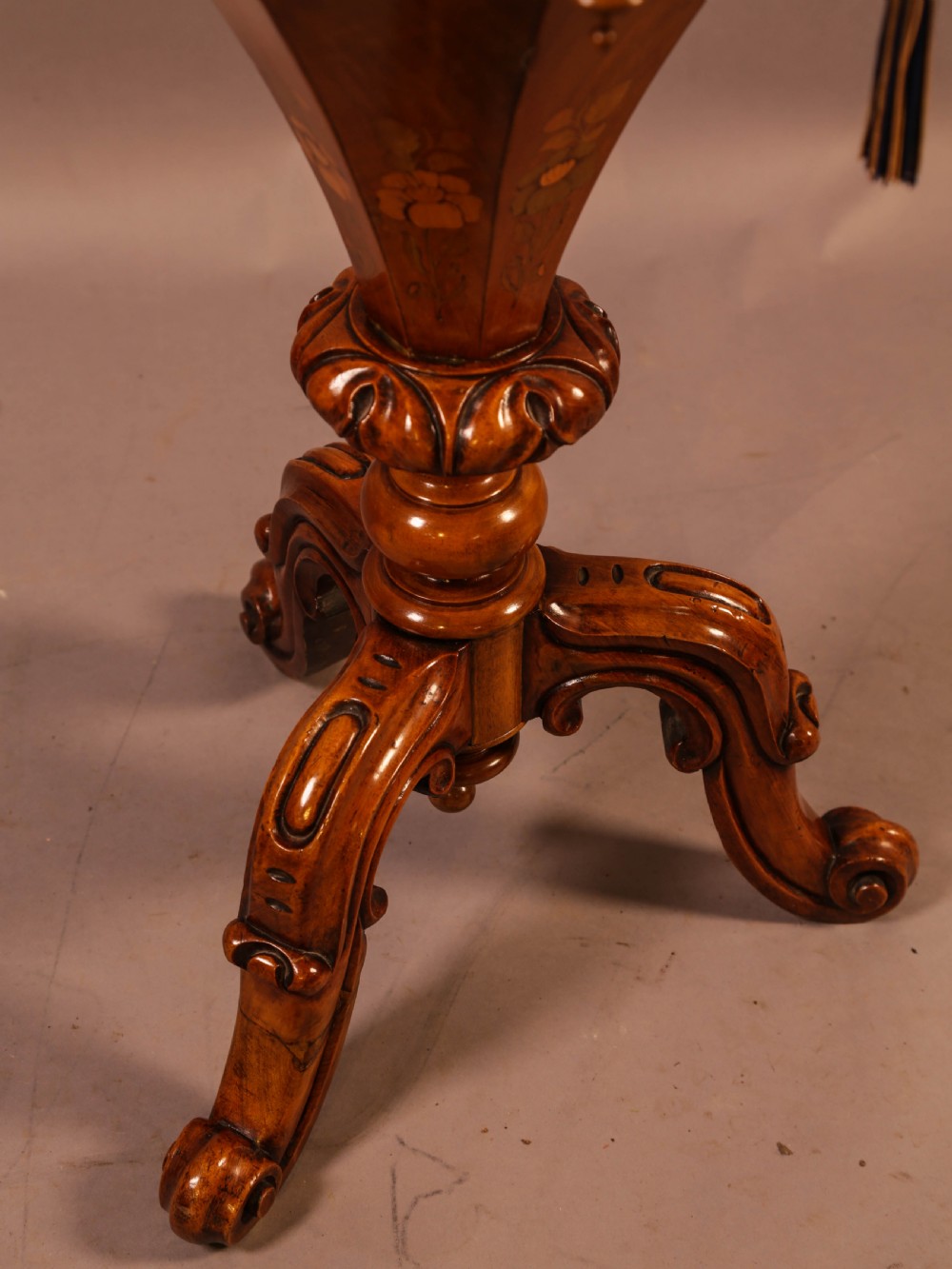 A Very Good Victorian Hexagonal Sewing Stand View VII