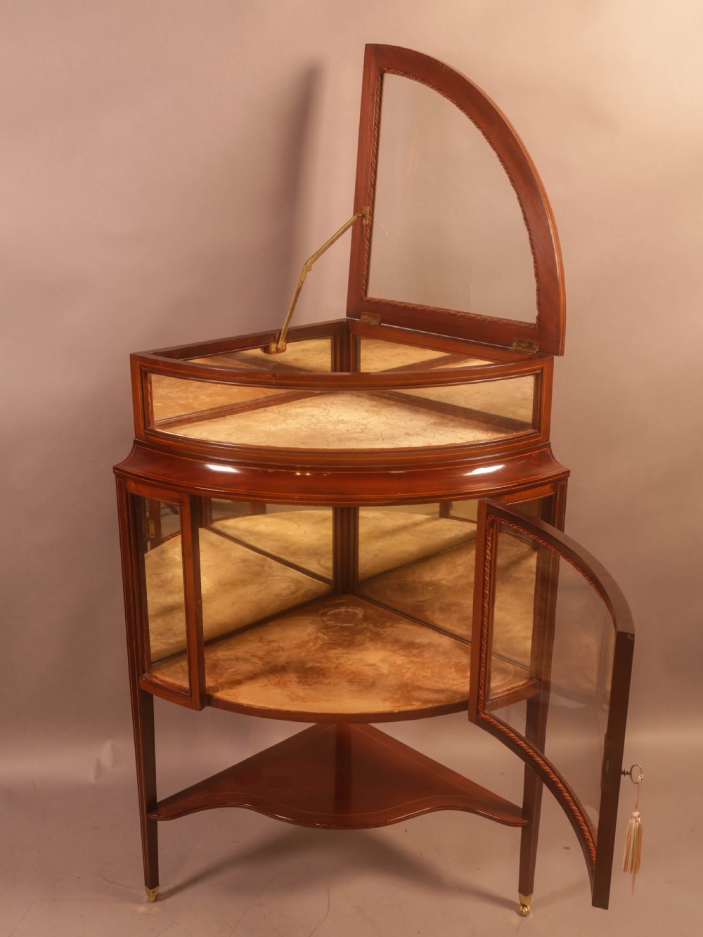 A Rare Victorian Corner Display Cabinet View VI