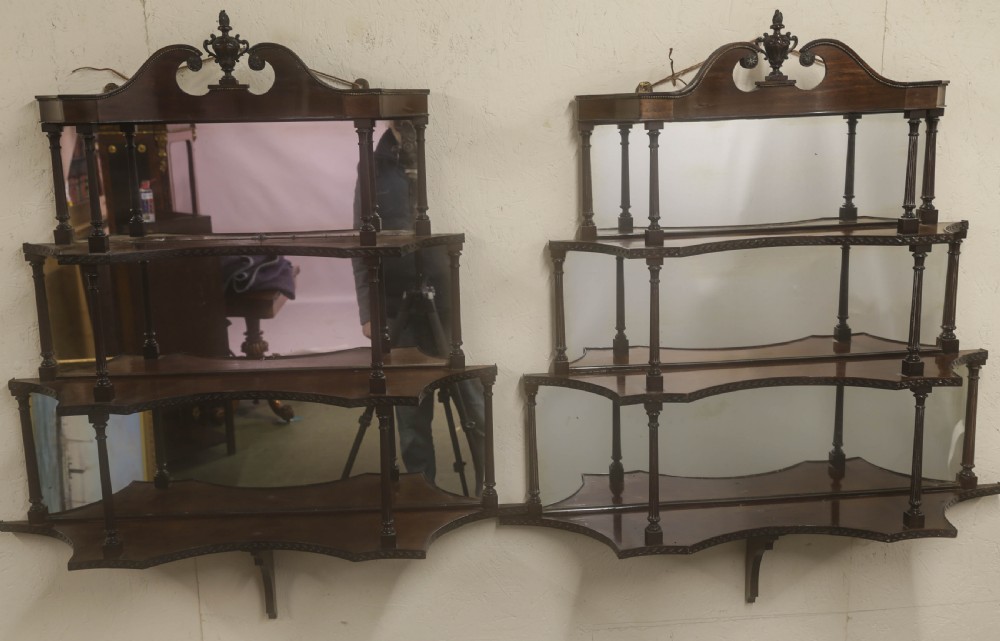 A Rare Matching Pair of Victorian Wall Shelves