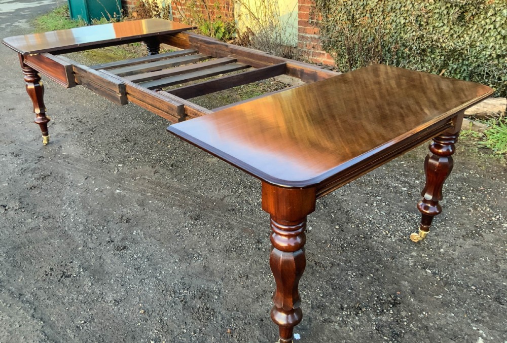 A Victorian Mahogany 3 leaf Extending Dining Table View VIII
