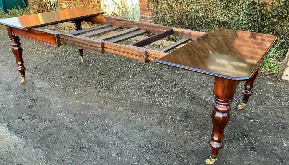 A Victorian Mahogany 3 leaf Extending Dining Table View IX