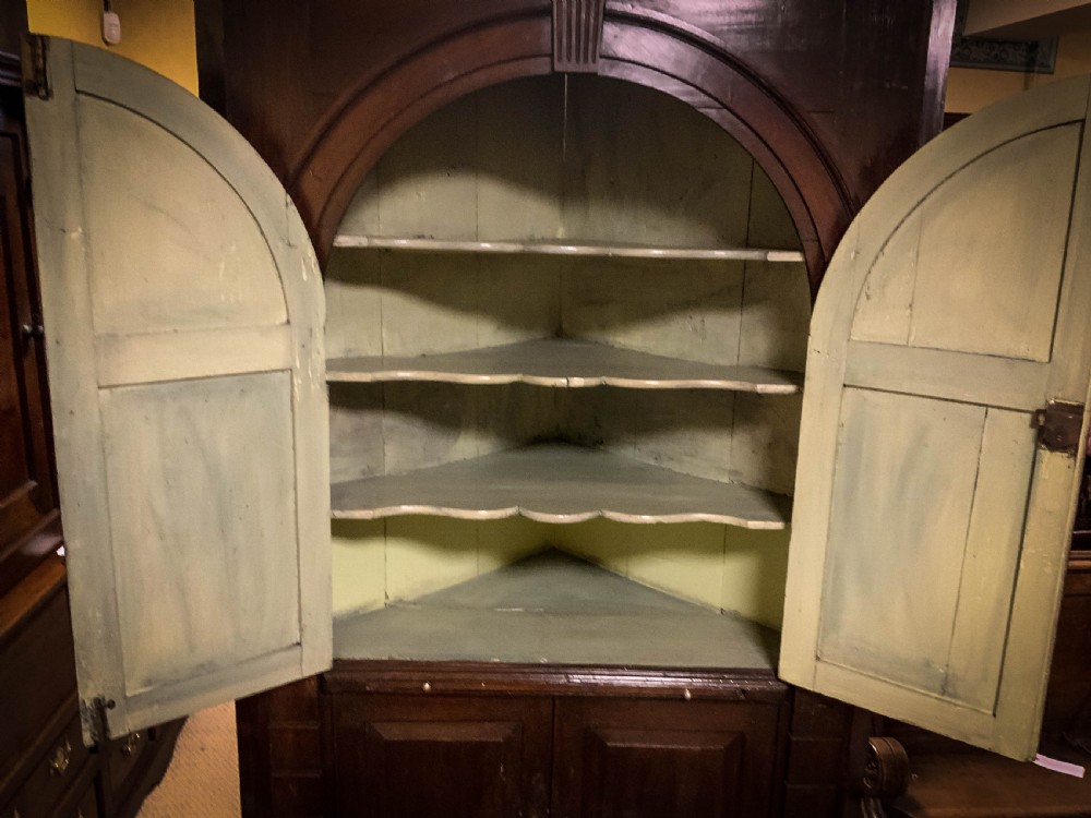 An 18th century full height Corner Cupboard in Oak View VII