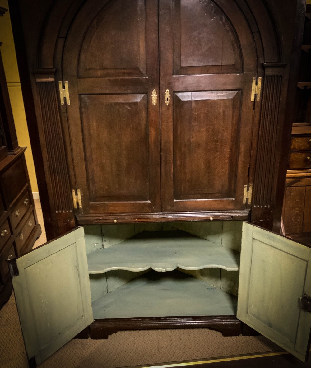 An 18th century full height Corner Cupboard in Oak View IX