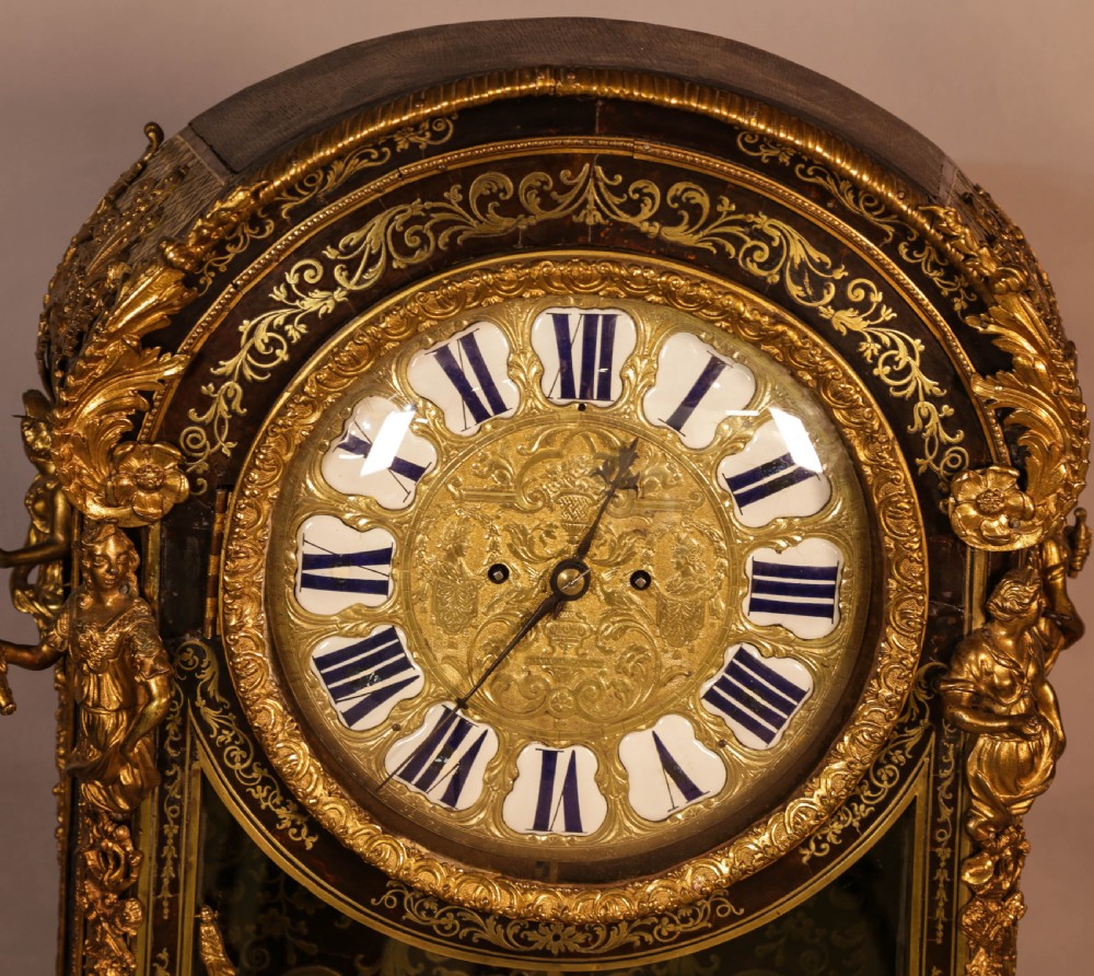 Massive Boulle Mantle Clock Double Fusee View III