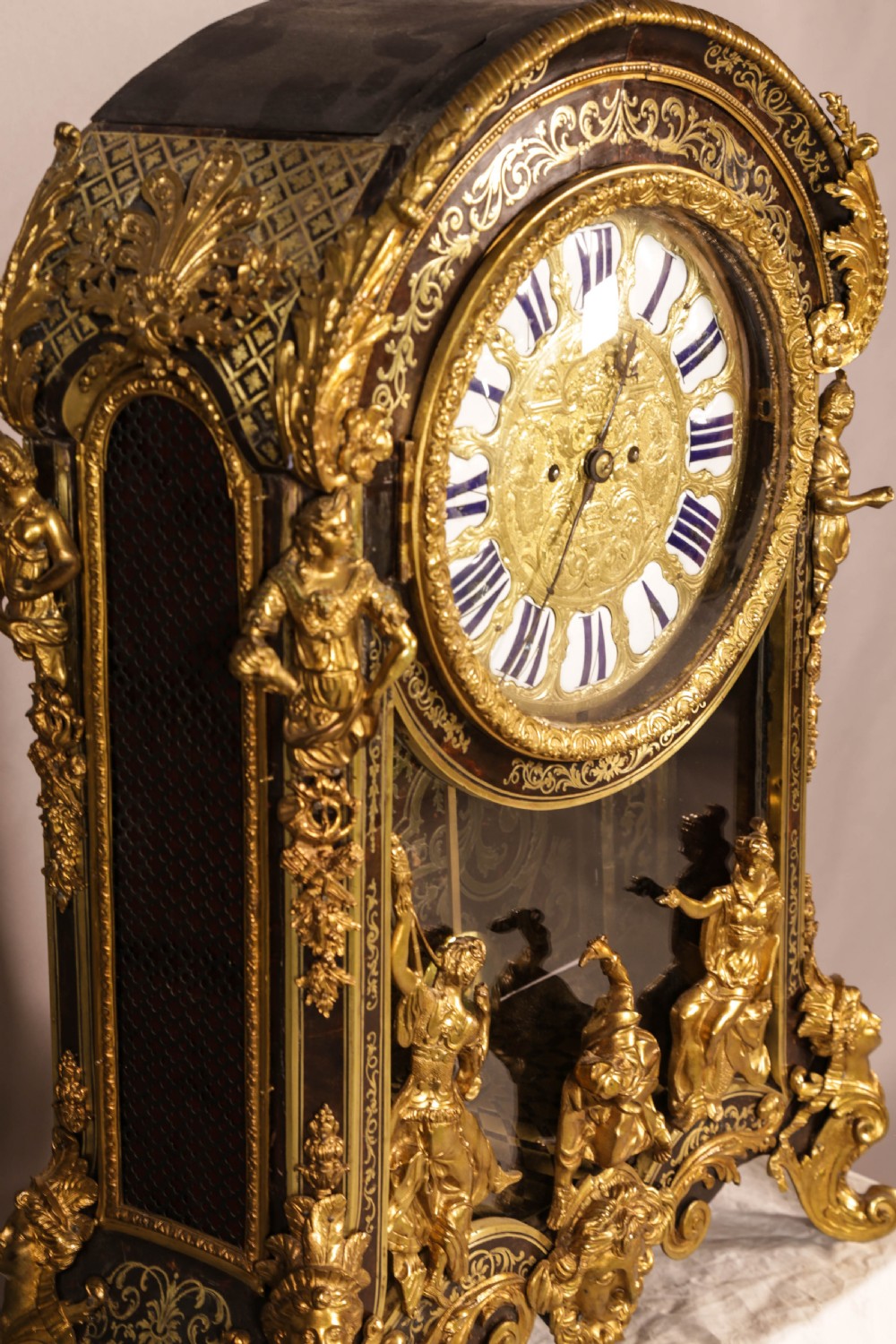 Massive Boulle Mantle Clock Double Fusee View VII