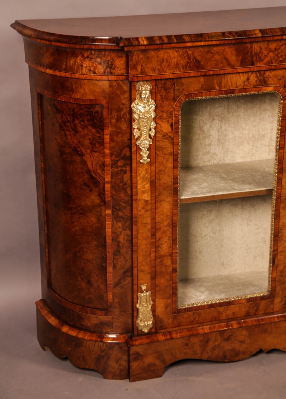 A Super Quality Burr Walnut Credenza  View II