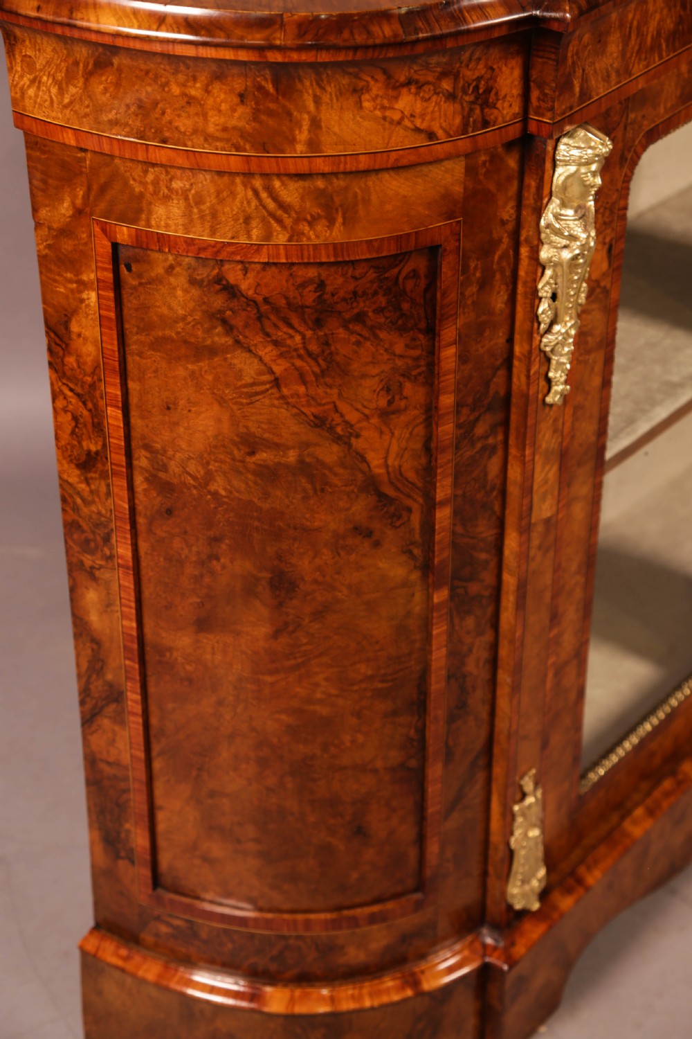 A Super Quality Burr Walnut Credenza  View X