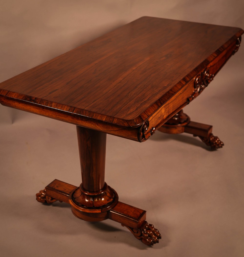 A Fine William IV Library Table in Rosewood View II