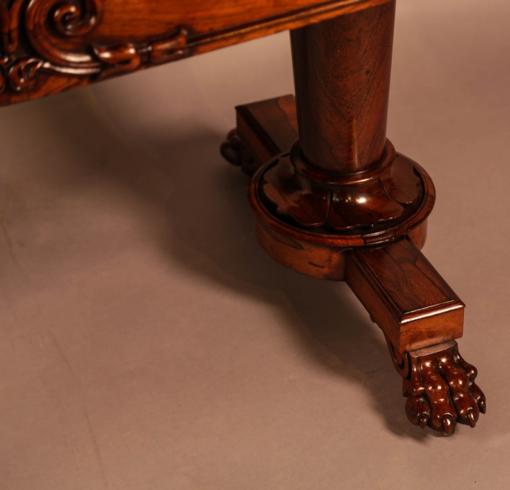 A Fine William IV Library Table in Rosewood View VII
