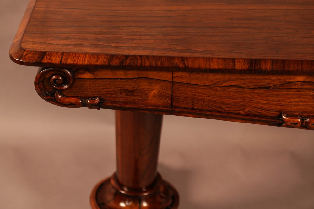 A Fine William IV Library Table in Rosewood View IX