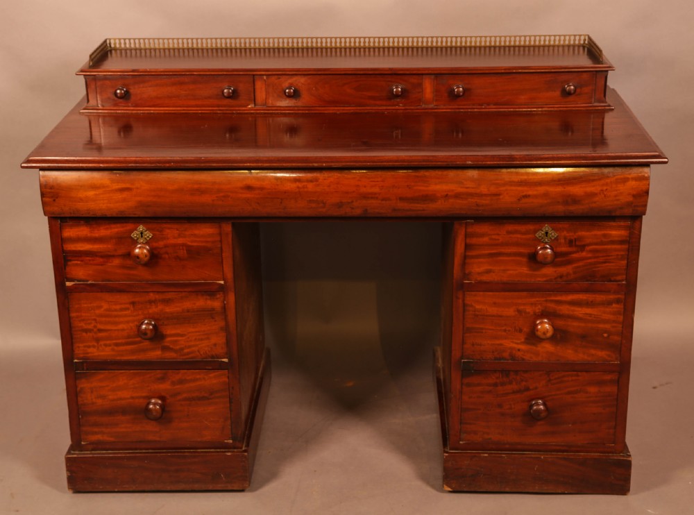 A Victorian Mahogany Knee Hole Desk