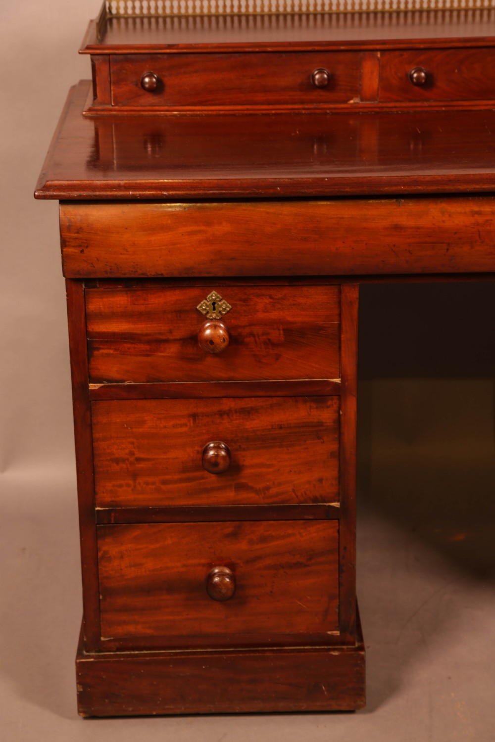 A Victorian Mahogany Knee Hole Desk View V