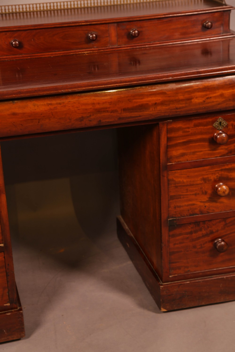 A Victorian Mahogany Knee Hole Desk View VI