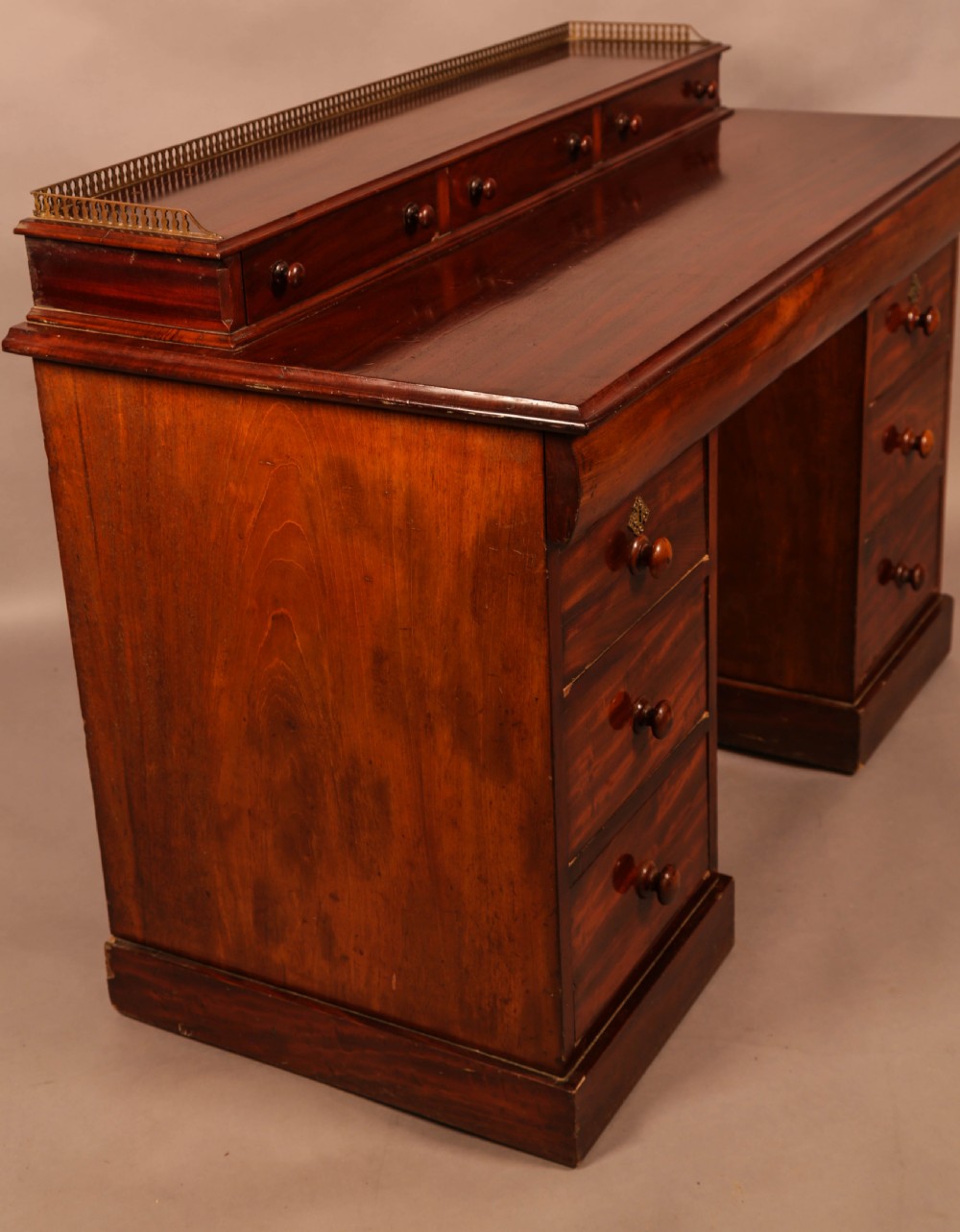 A Victorian Mahogany Knee Hole Desk View VII