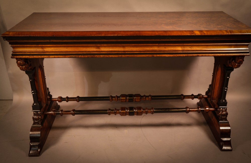 Very Impressive Victorian Gothic Serving Table Pitch Pine View V