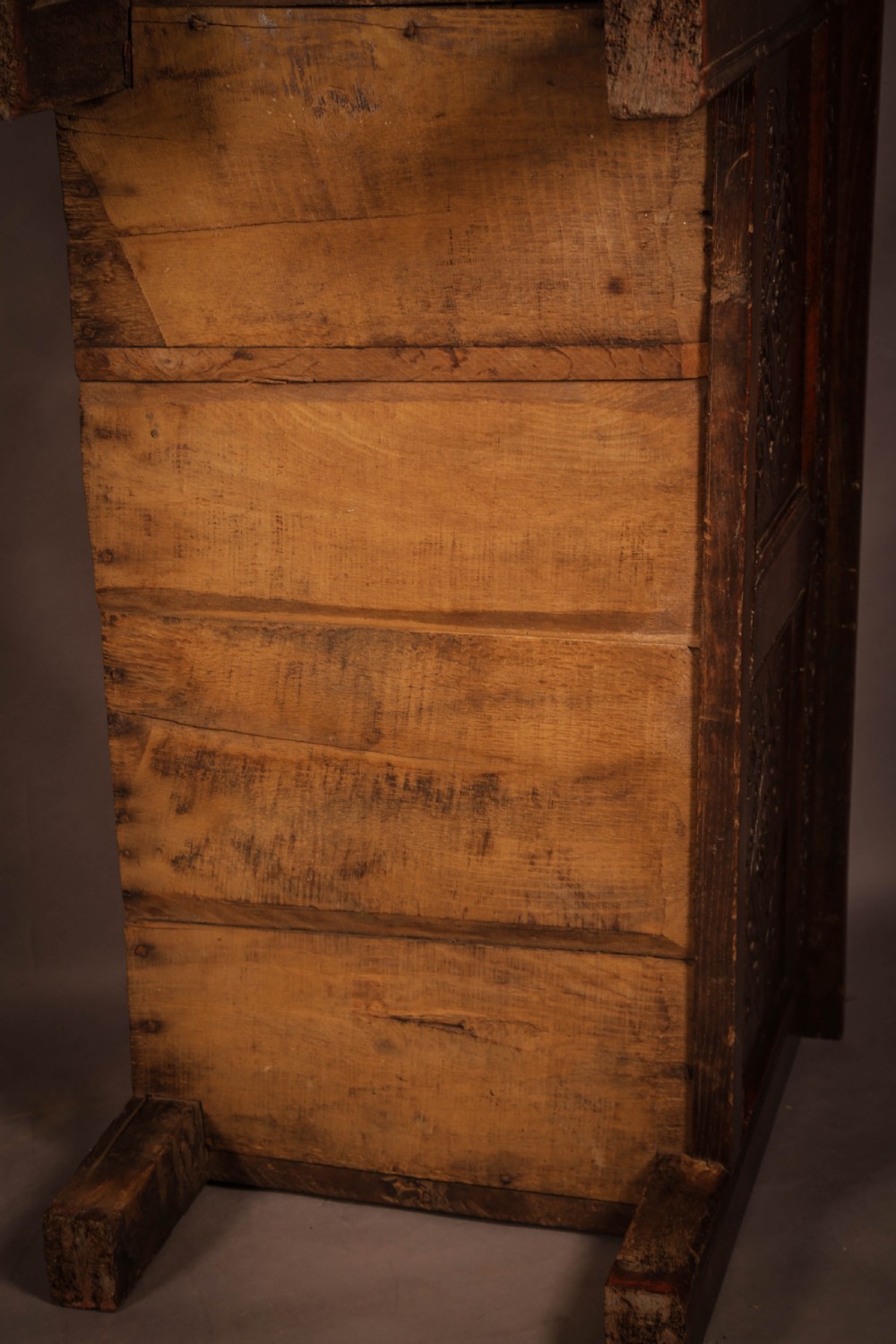 A 17TH century Oak Coffer Dated 1676 initials CR View VII