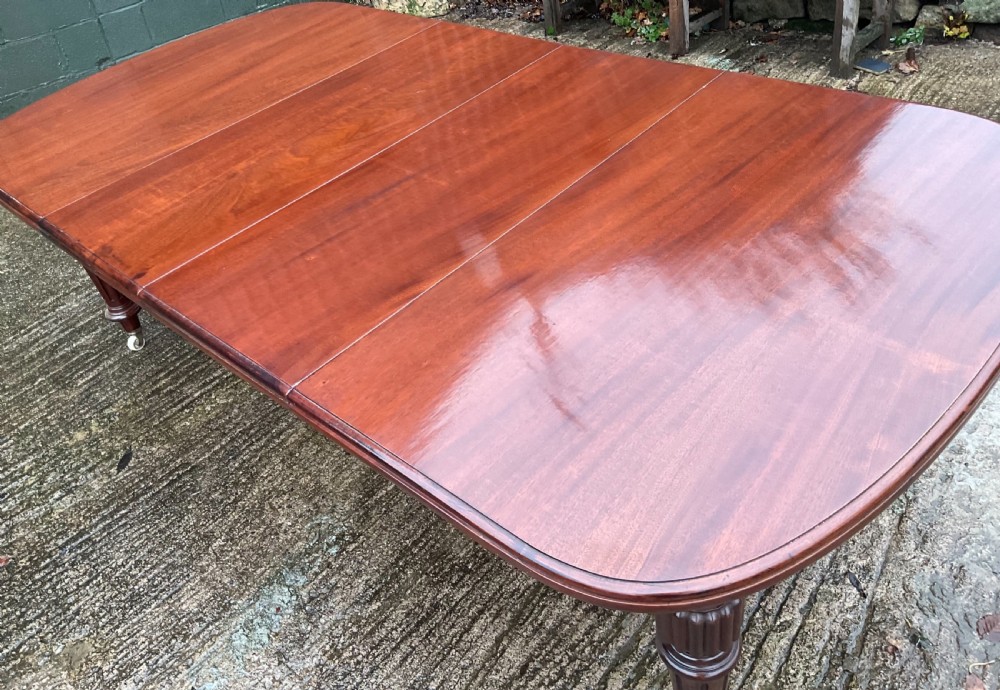 Quality Victorian extending dining table mahogany seat 10 View IV