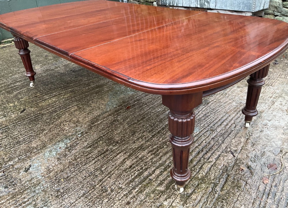 Quality Victorian extending dining table mahogany seat 10 View VII