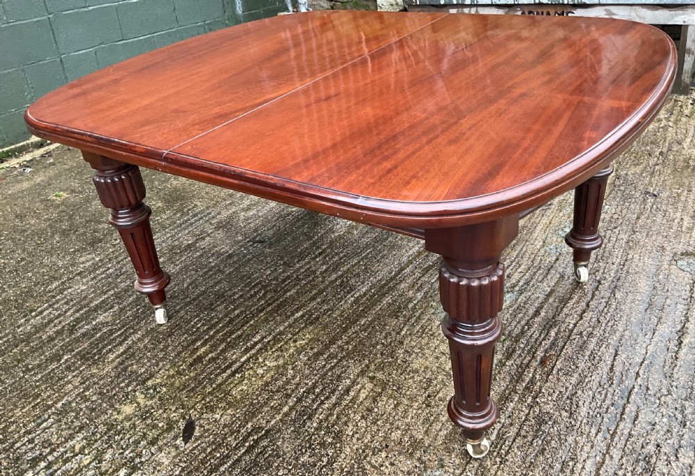 Quality Victorian extending dining table mahogany seat 10 View XI