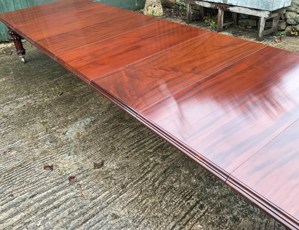 Very large Victorian extending dining table mahogany seats 20 View V