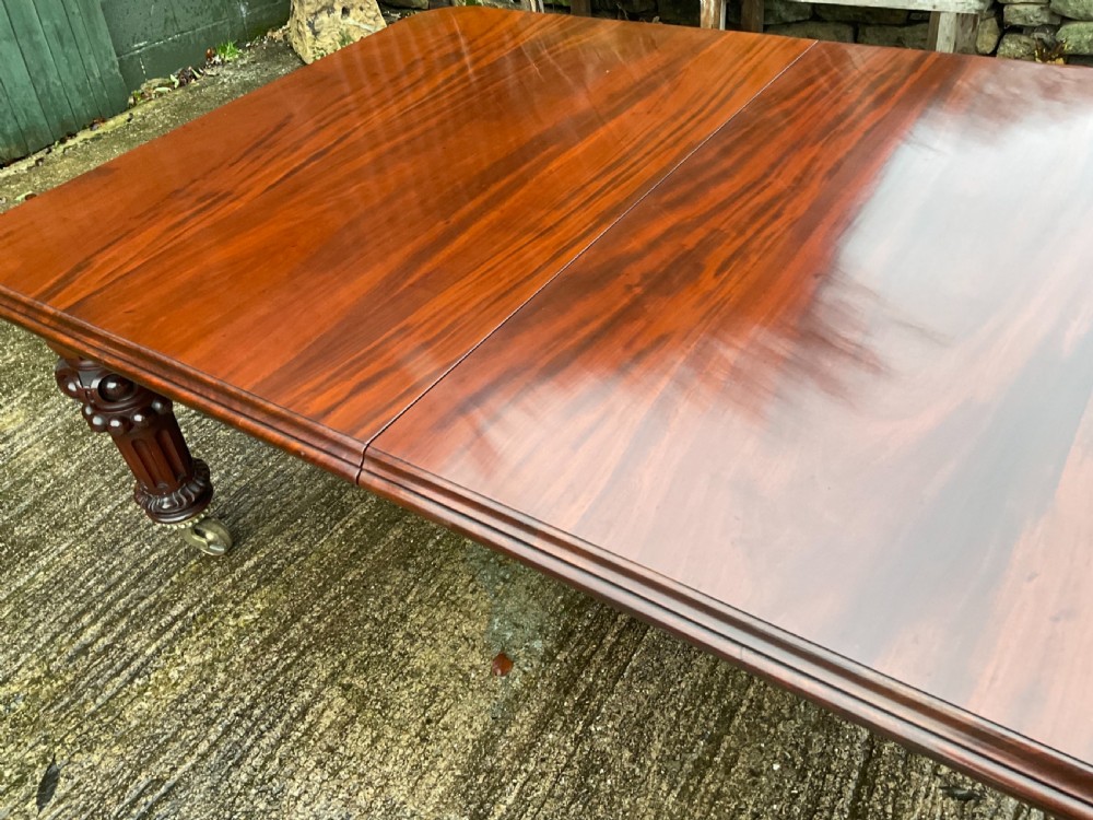 Very large Victorian extending dining table mahogany seats 20 View XXIII