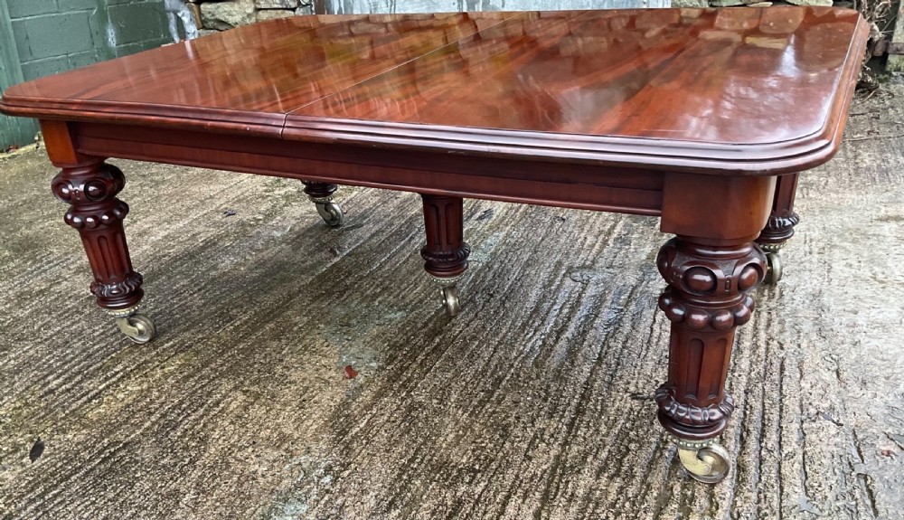 Very large Victorian extending dining table mahogany seats 20 View XXV