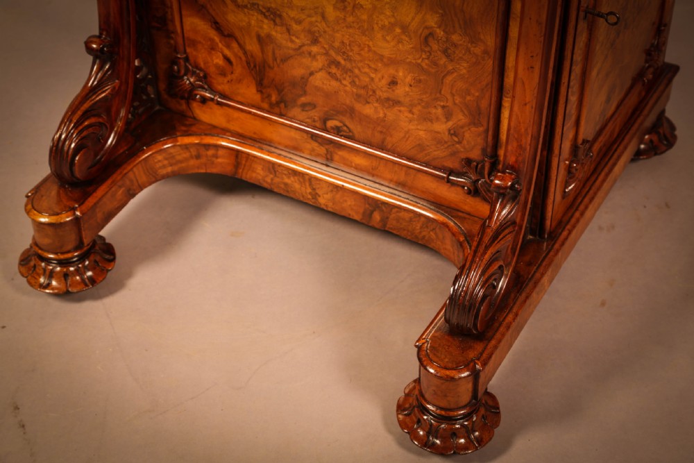 Superb Victorian Burr Walnut Davenport Desk View VII