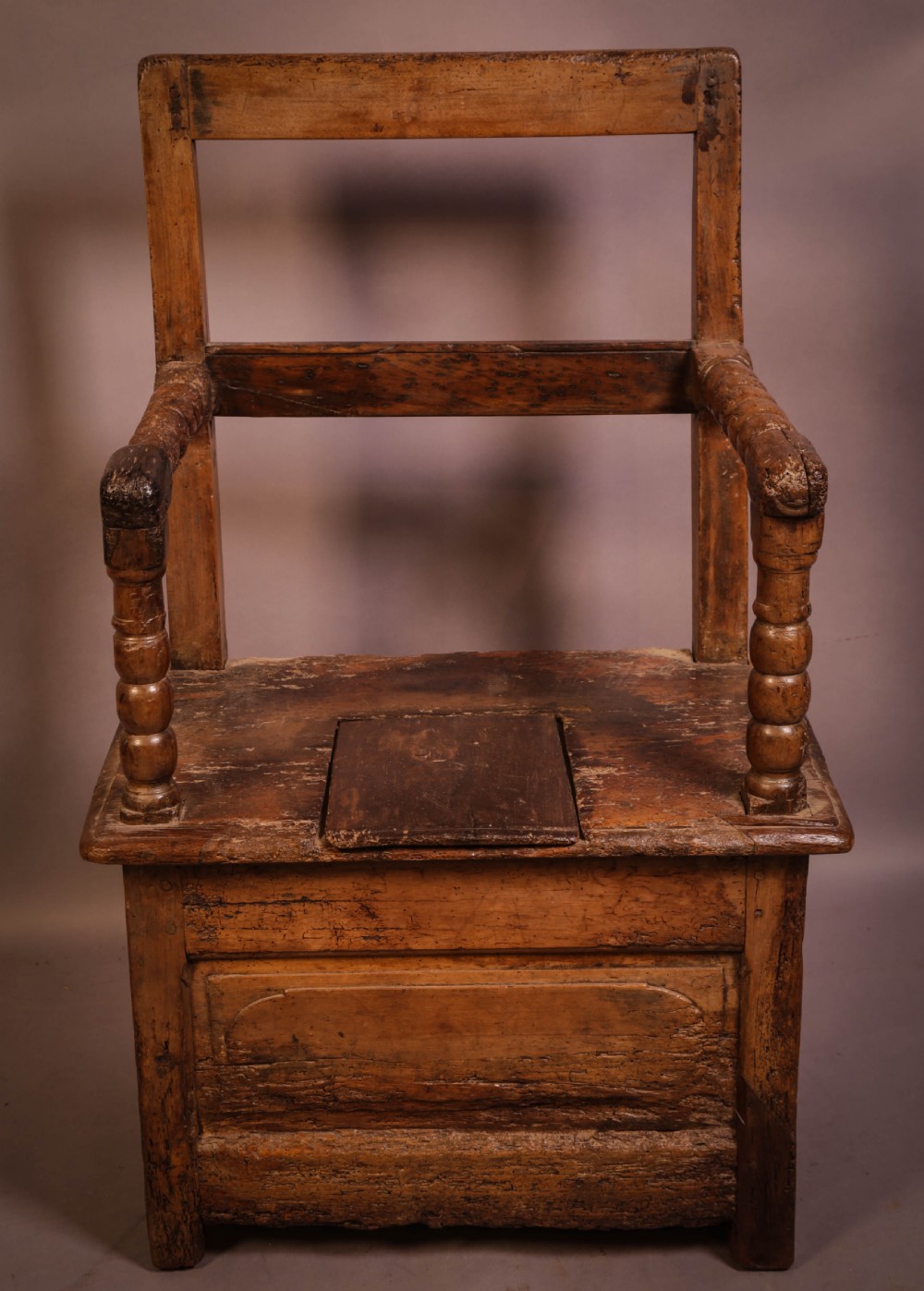 Early Oak Bench with cupboard