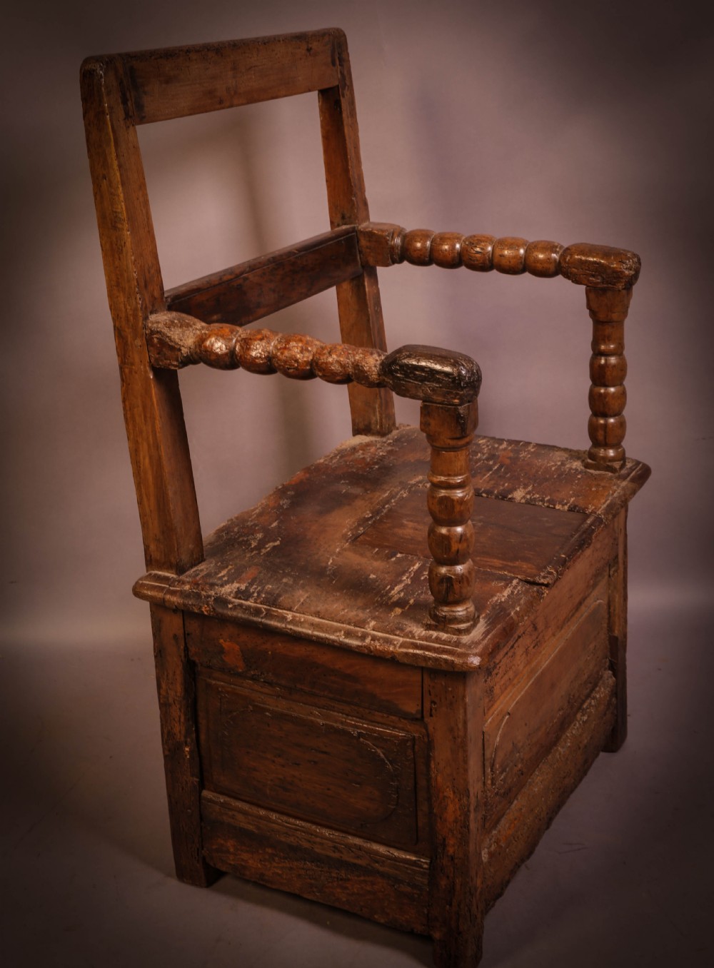 Early Oak Bench with cupboard View II