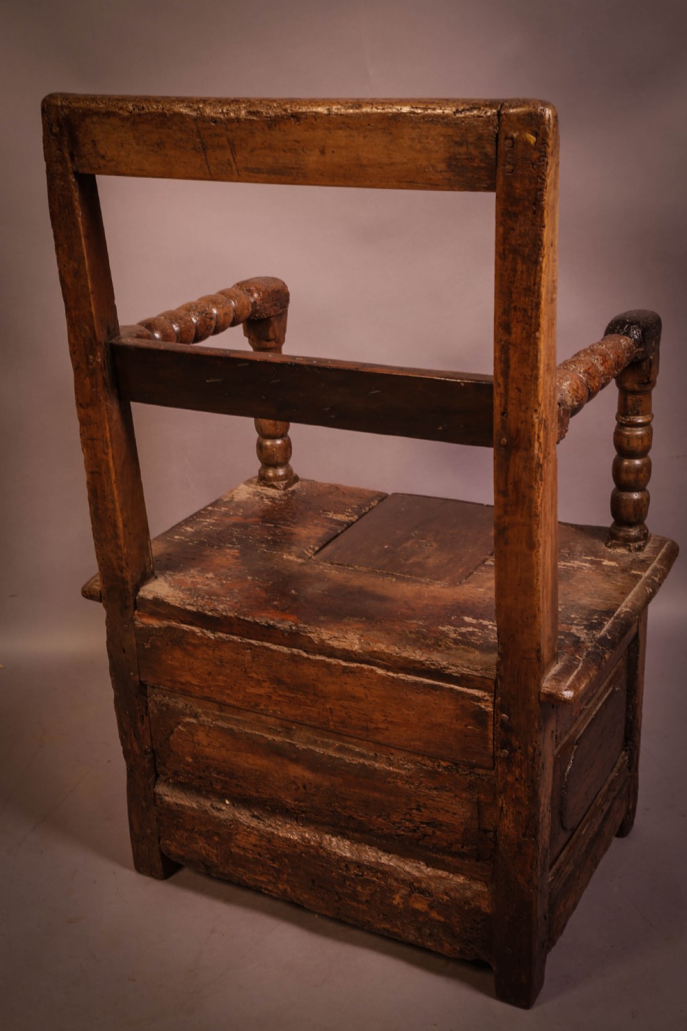 Early Oak Bench with cupboard View III