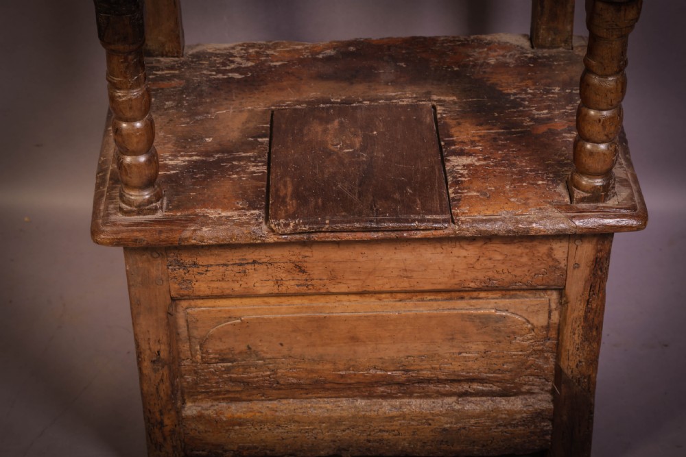 Early Oak Bench with cupboard View V