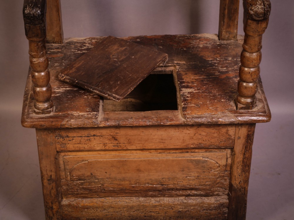 Early Oak Bench with cupboard View VIII