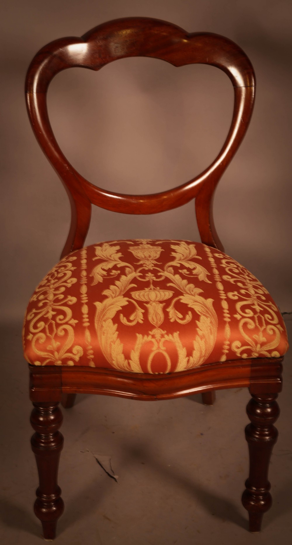 A Rare set of 16 Victorian Mahogany Balloon Back Dining Chairs View VI