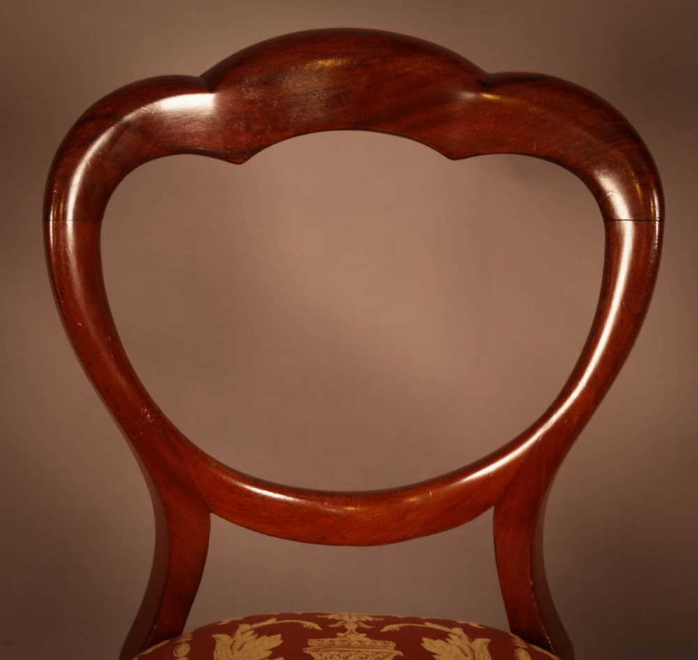 A Rare set of 16 Victorian Mahogany Balloon Back Dining Chairs View VIII