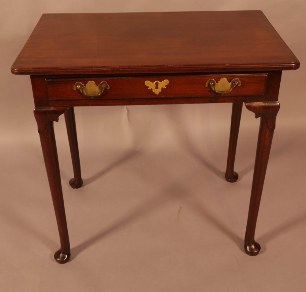 A George II single drawer side table Mahogany