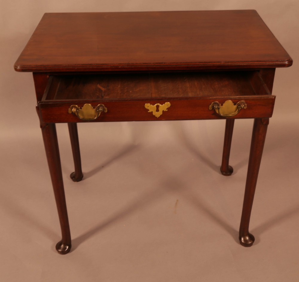 A George II single drawer side table Mahogany View II