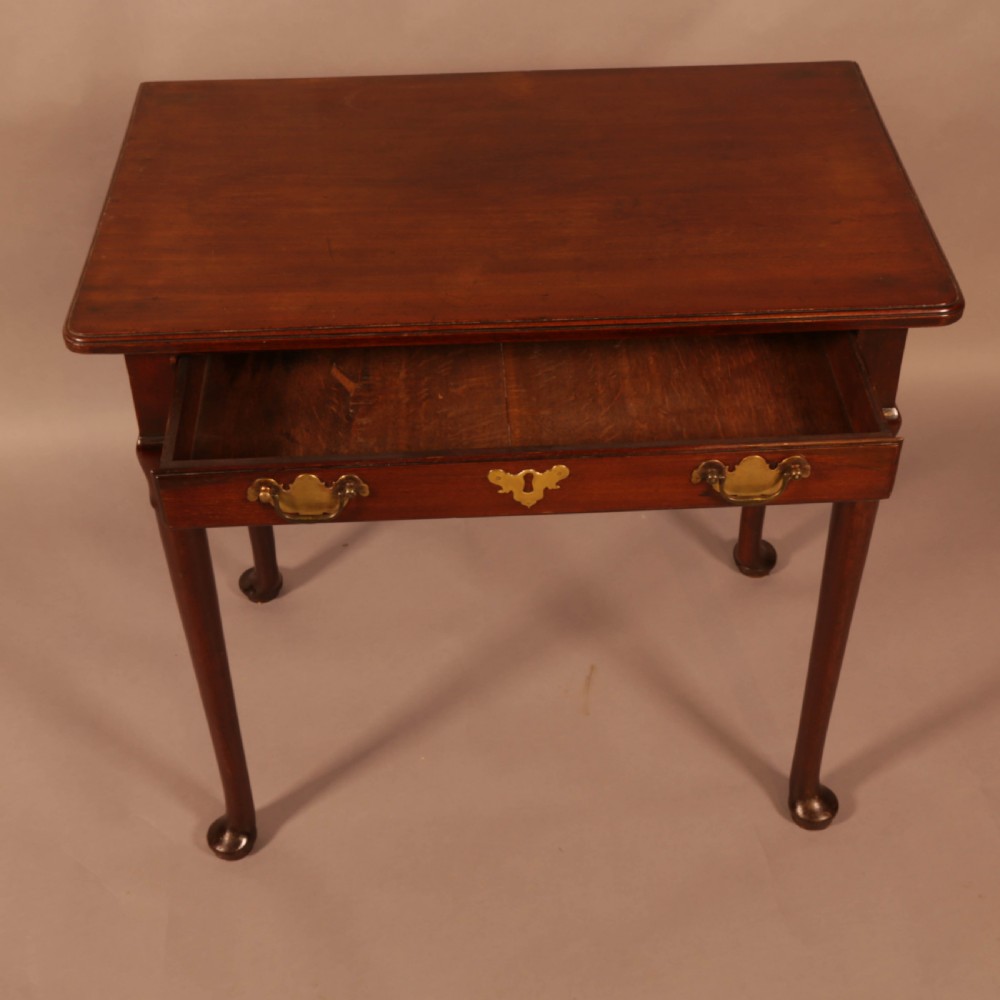 A George II single drawer side table Mahogany View III