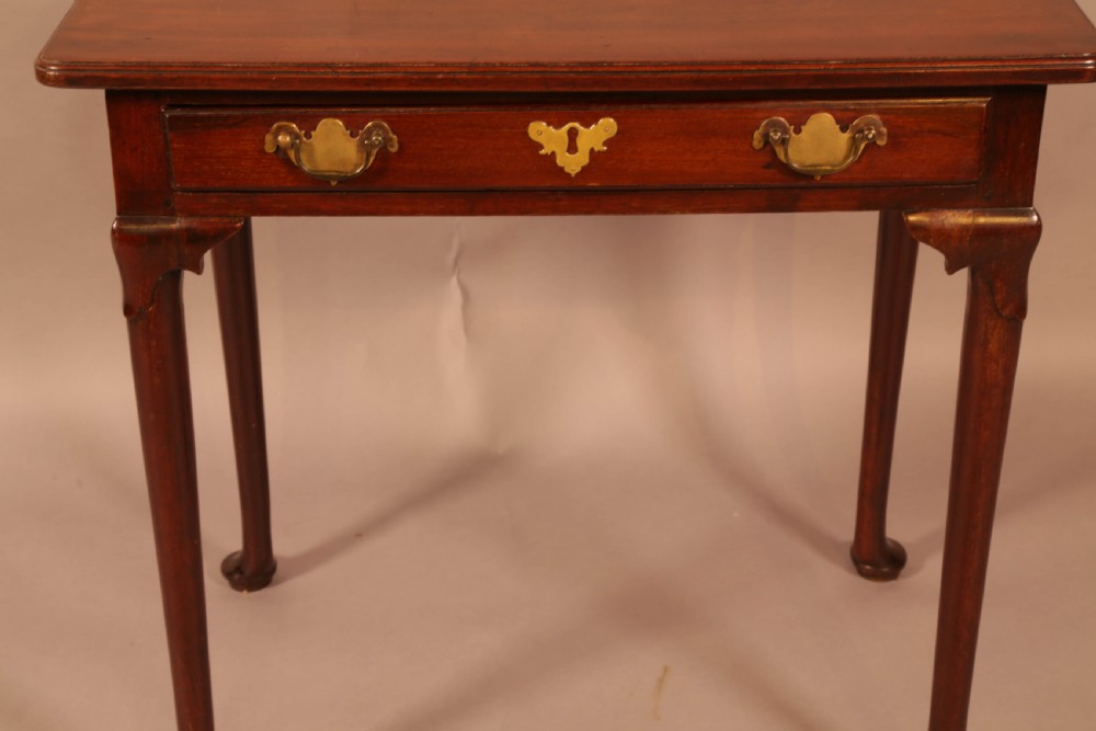 A George II single drawer side table Mahogany View V