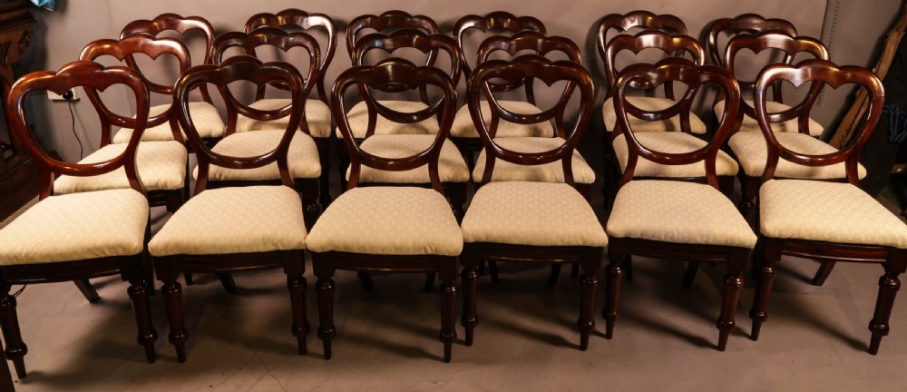 A Set of 8 Victorian Mahogany Balloon Back Dining Chairs View II