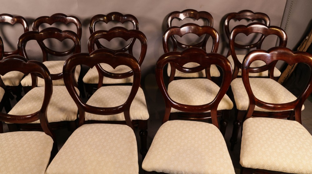 A Set of 8 Victorian Mahogany Balloon Back Dining Chairs View III