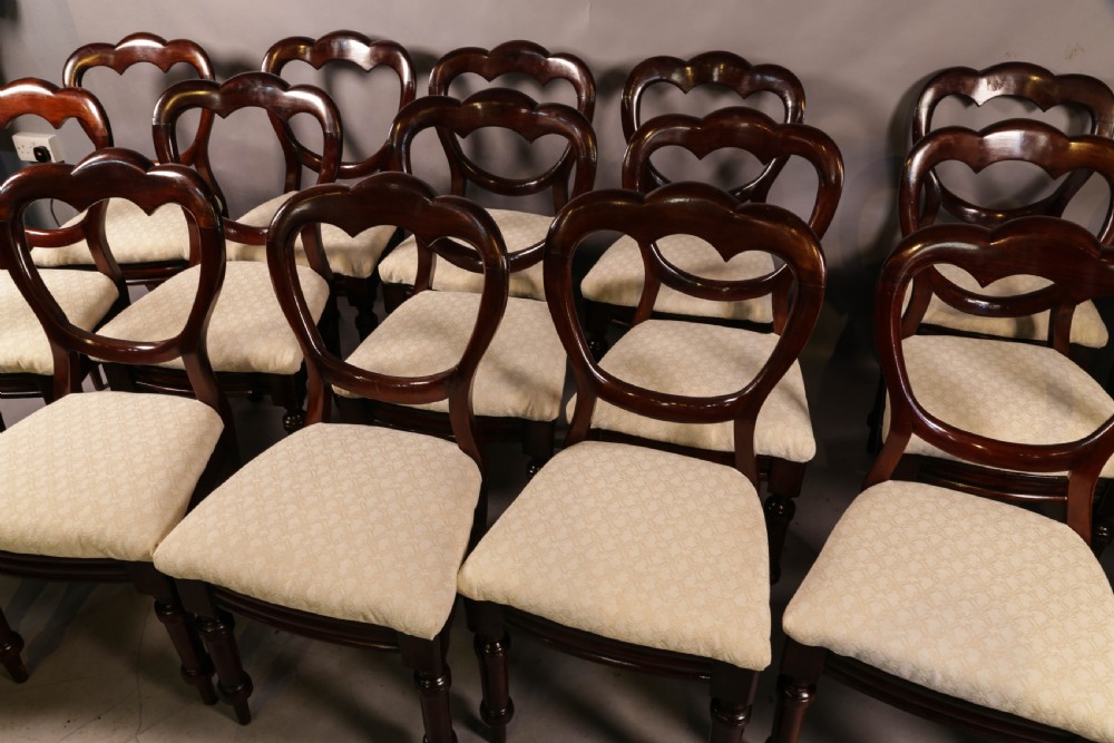 A Set of 8 Victorian Mahogany Balloon Back Dining Chairs View IV