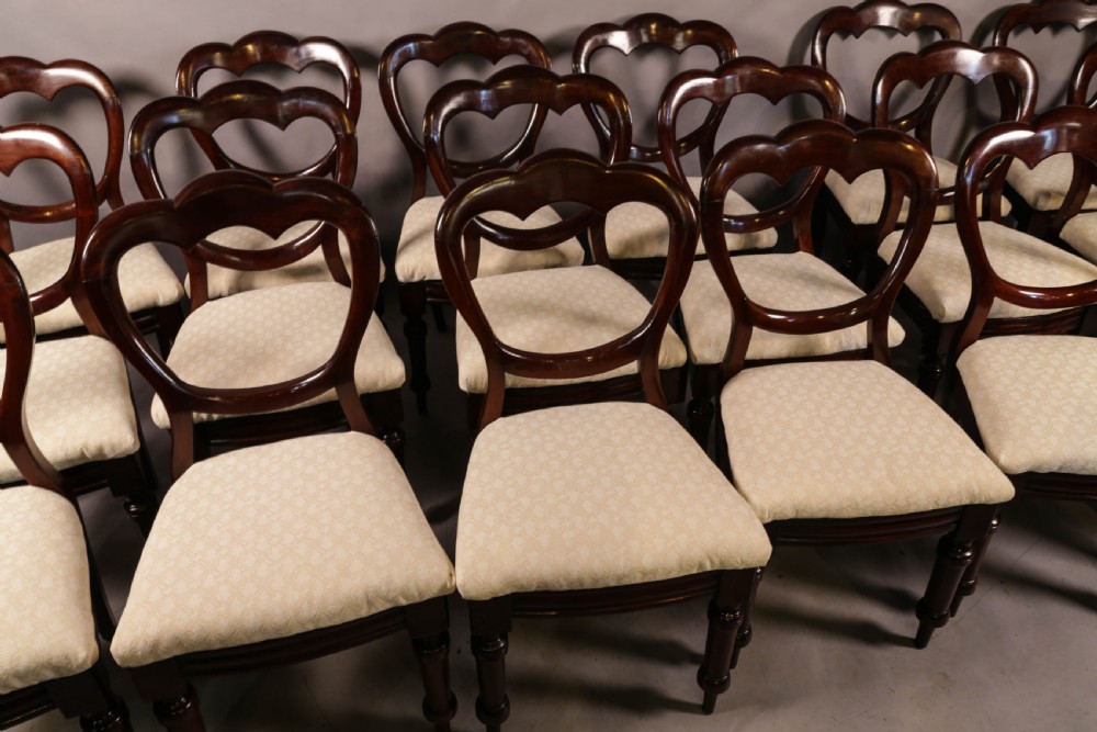 A Set of 8 Victorian Mahogany Balloon Back Dining Chairs View V