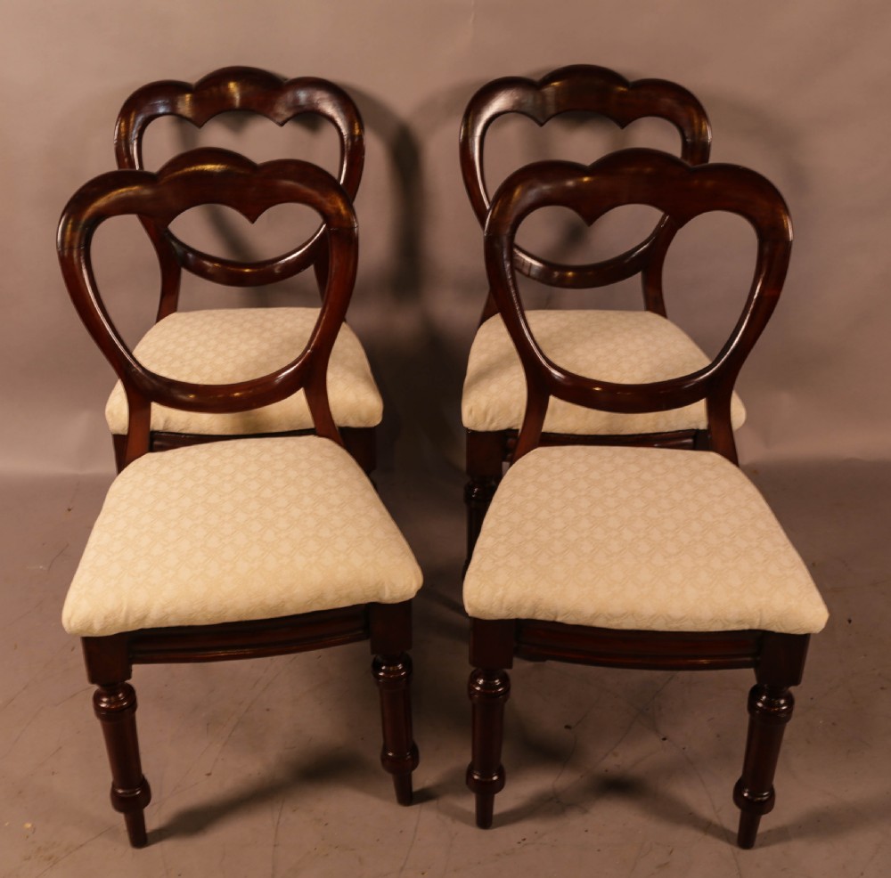 A Set of 8 Victorian Mahogany Balloon Back Dining Chairs View VI