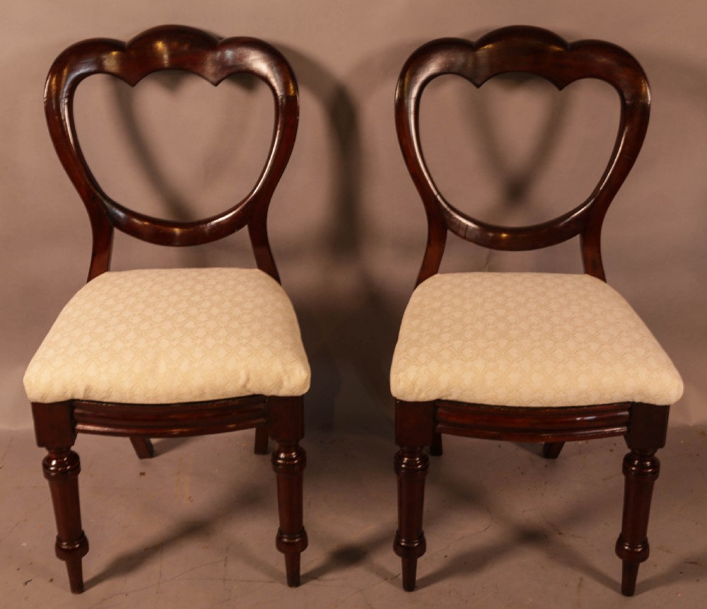 A Set of 8 Victorian Mahogany Balloon Back Dining Chairs View VII