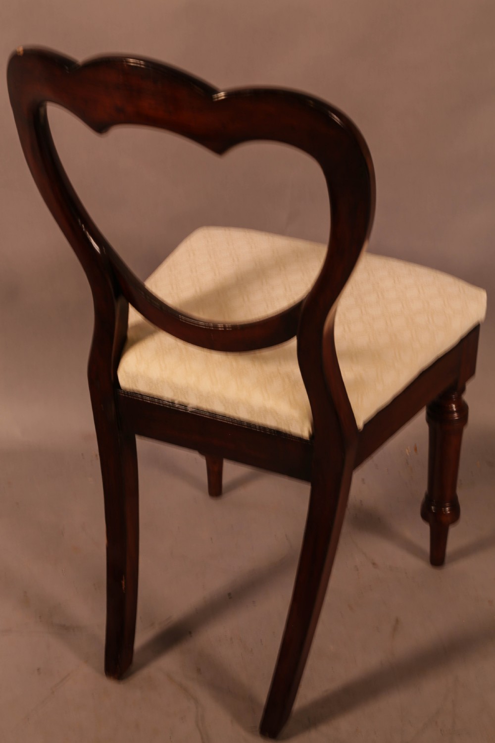 A Set of 8 Victorian Mahogany Balloon Back Dining Chairs View X
